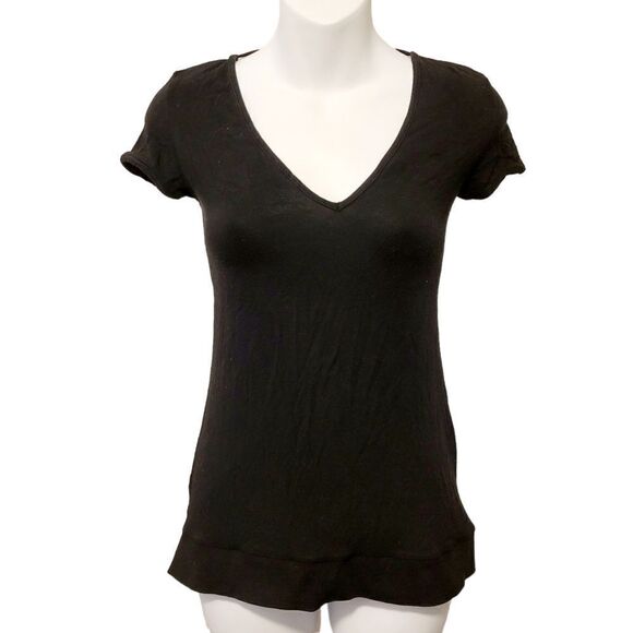 3/$20Vintage Y2K Black Plain Top Blouse Size: Small - Picture 2 of 5
